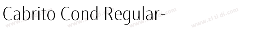 Cabrito Cond Regular字体转换